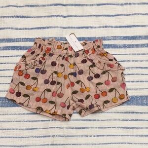 NWT PINK CHICKEN girls ruffle Theodore cherry short